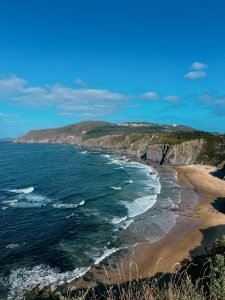 view from the cliffs on galician coast