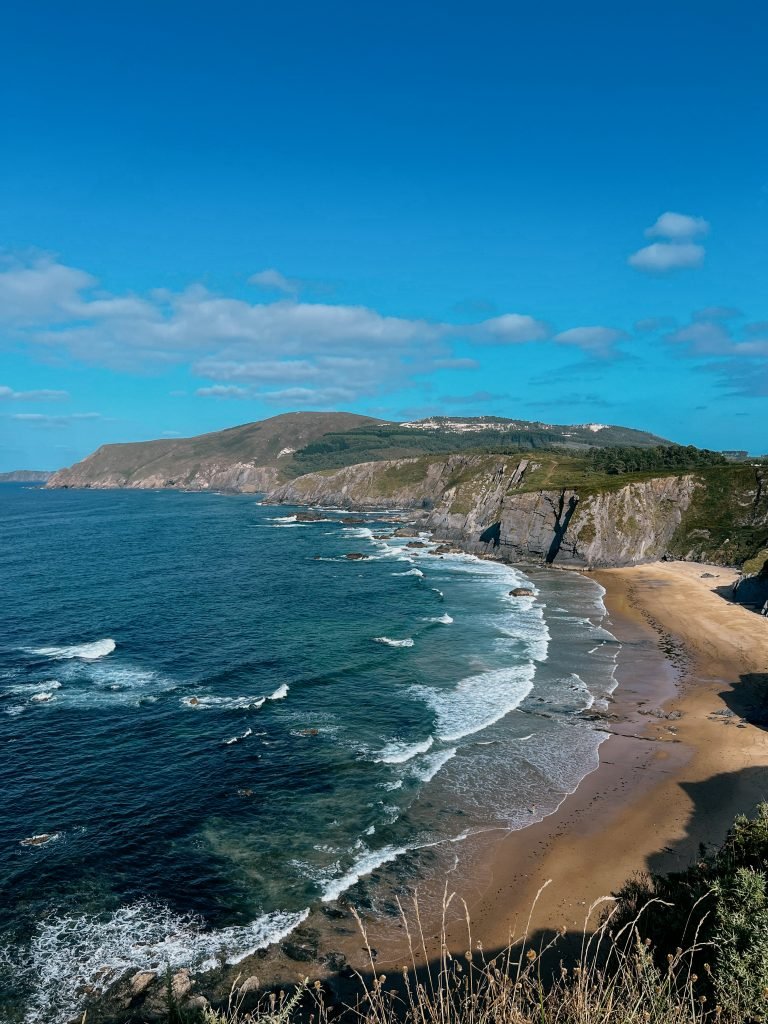 view from the cliffs on galician coast