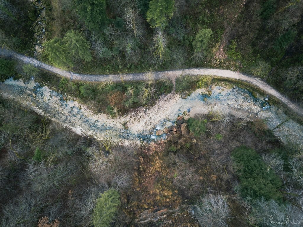 Riverbed shot from above
