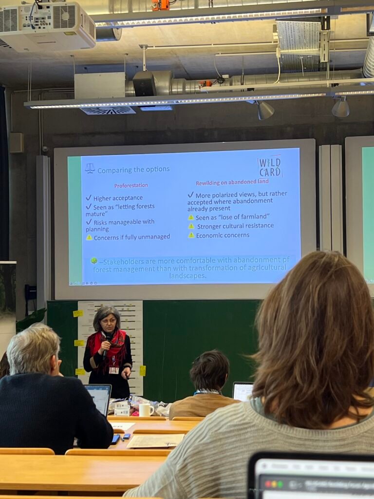 speaker at a rewilding conference